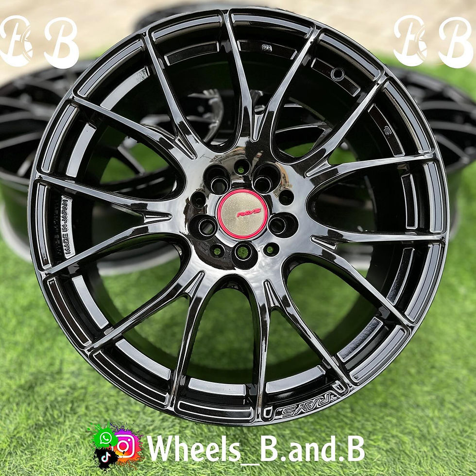 Glossy black wheel with text Wheels B.and.B, BMW STYLE 437M, wheels B and B.