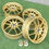 Thumbnail: Golden wheels labeled B and B on green grass WORK GNOSIS CV1N product.