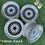 Thumbnail: Metallic wheels Wheels_B.and.B displayed on green grass, BMW STYLE 437M, B and B.
