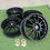 Thumbnail: Black wheels set with logo on green background VORSTEINER VFF 108 wheels B and B