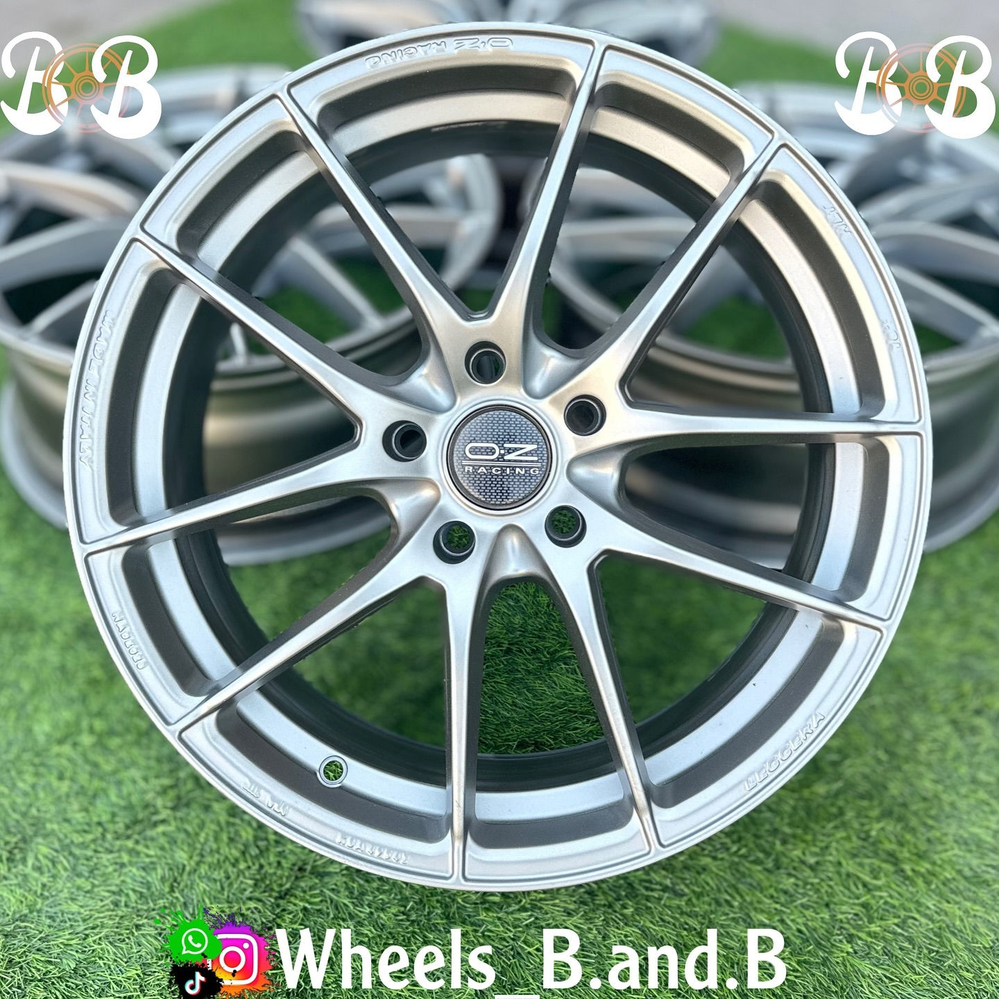 Silver Wheel with BB text and Wheels_B.and.B text wheels B and B