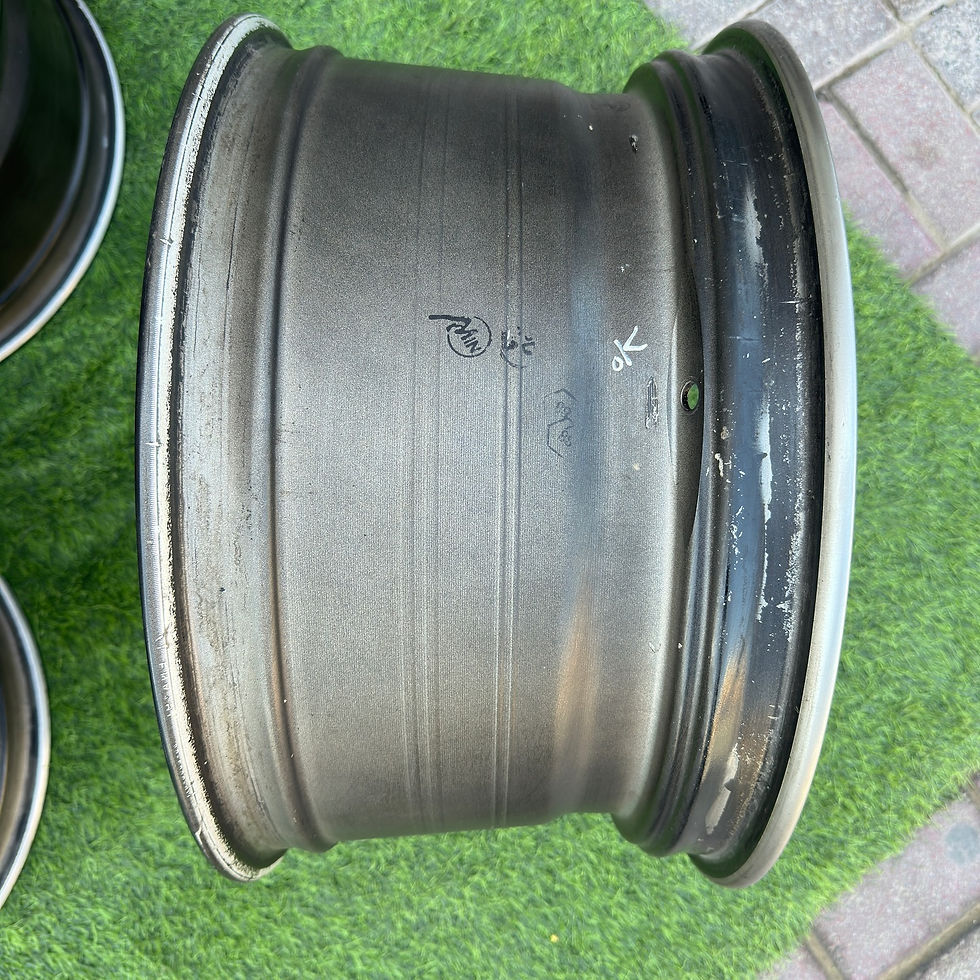 Thumbnail: A side wheel profile on green grass. BMW STYLE 437M wheels B and B