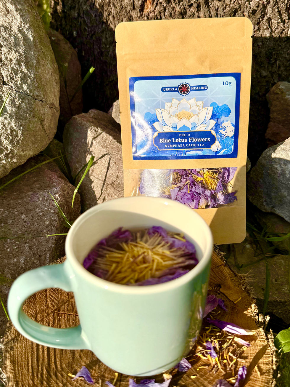 A bag of dried Organic Blue Lotus Flower