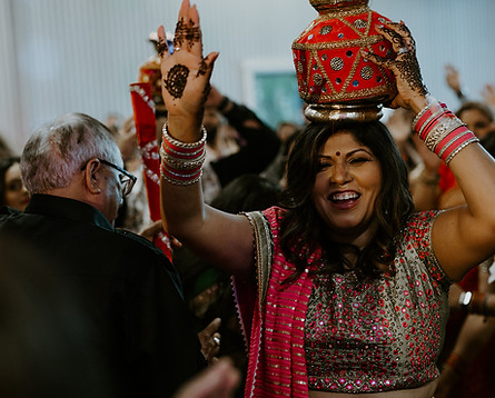 Woman Dancing with Jaggo on Head