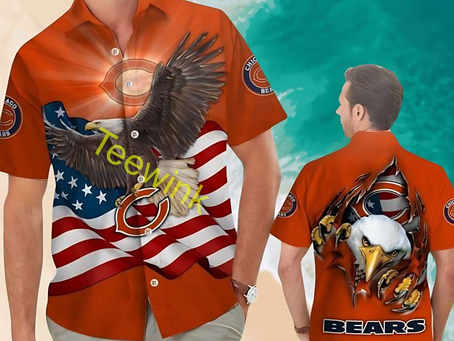 Chicago Bears American Eagle Pride Hawaiian Shirt