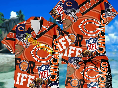 Chicago Bears Game Day Collage Aloha Shirt