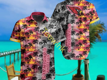 Arizona Cardinals and Sunset Palms Best Hawaiian Shirts