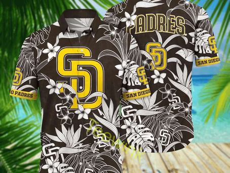 Embrace Summer Vibes with the San Diego Padres Monochrome Oasis Hawaiian Shirt