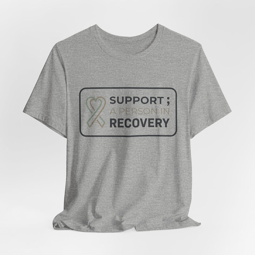 Thumbnail: Support: A Person in Recovery Tee | Recovery Awareness shirt