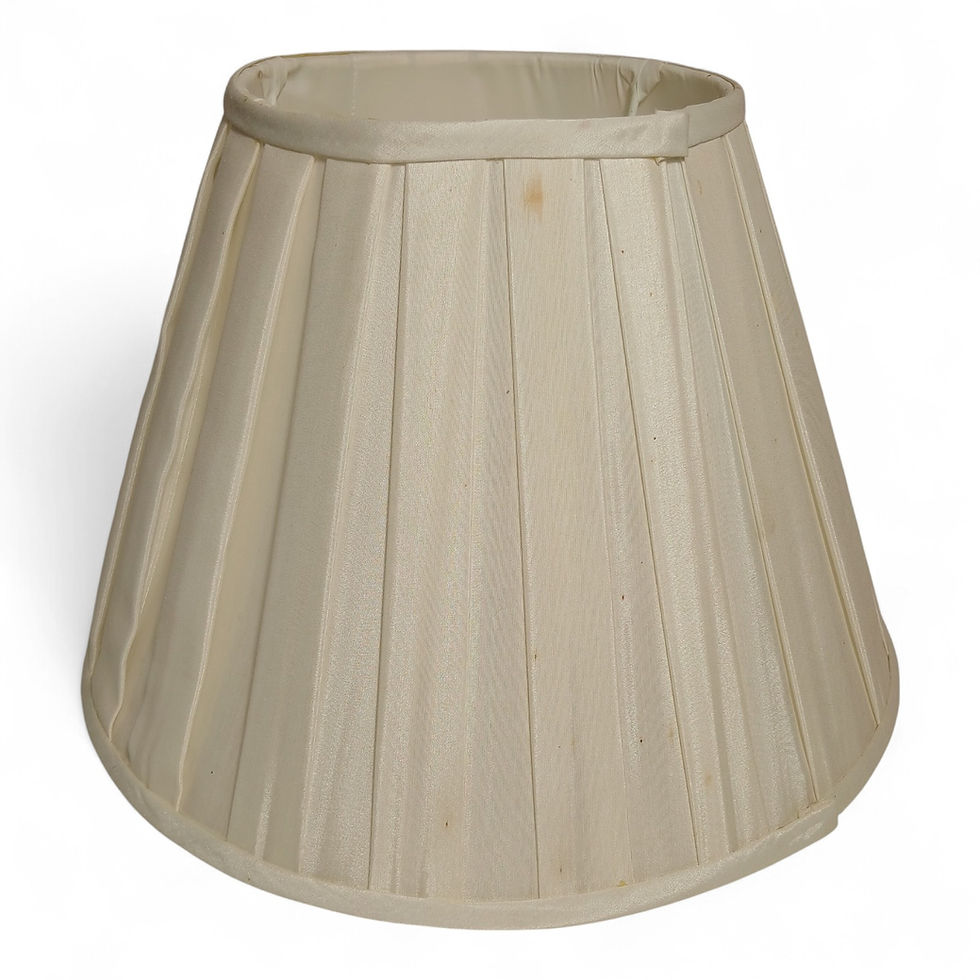 Thumbnail: Vintage Ceramic Floral Table Lamp with Shade | Hand Painted Made in England