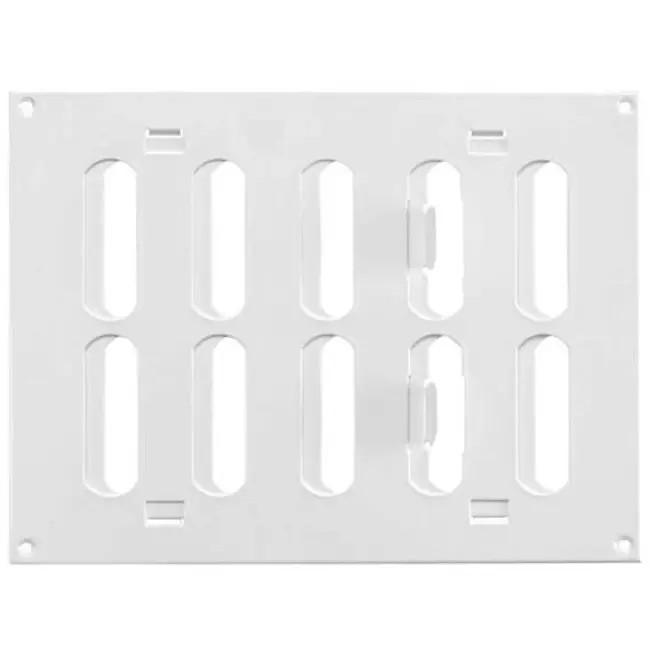 Europlast Adjustable Metal Slot Diffuser 200x150mm – White Vent Grille MR2015R