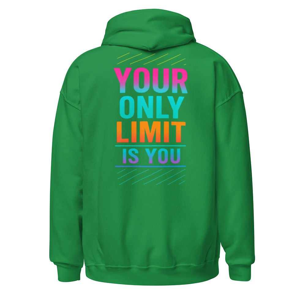 Thumbnail: Your Only Limit Is You – Unisex Motivational Hoodie | Gildan Heavy Blend