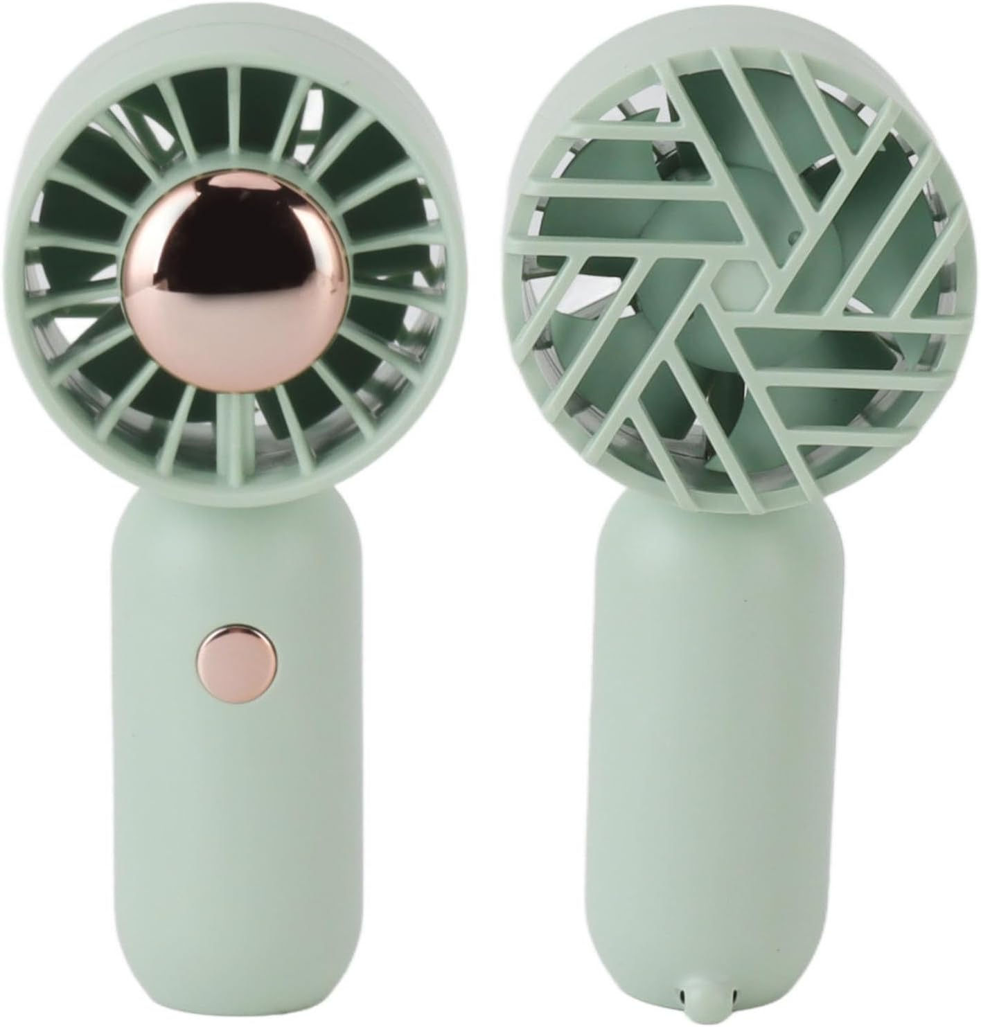 Portable Mini USB Handheld Fan – Rechargeable Pocket Fan with Keychain (Green)