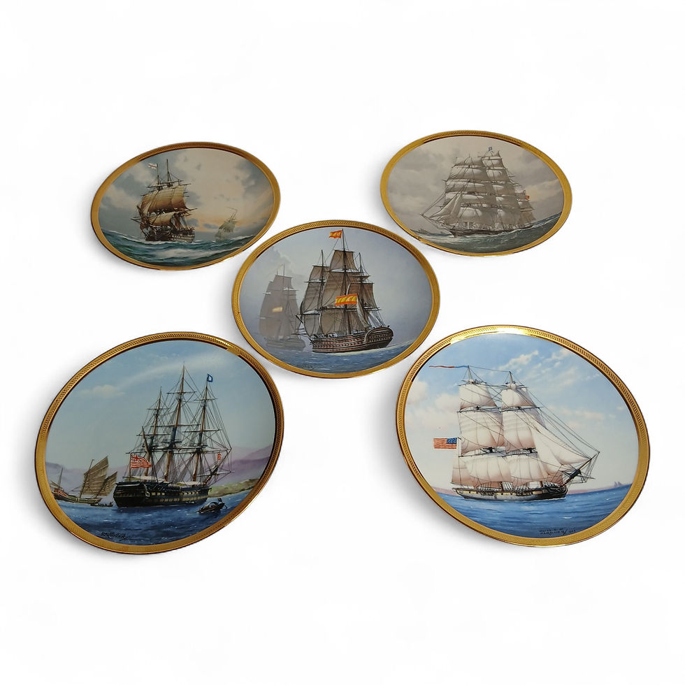 Vintage Great Ships of the World Collector Plates Royal Daulton Limited Edition