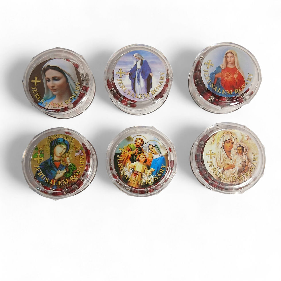 Thumbnail: Jerusalem Scented Wooden Rosary Beads in Gift Box – 6 Colours | 48cm Holy Land