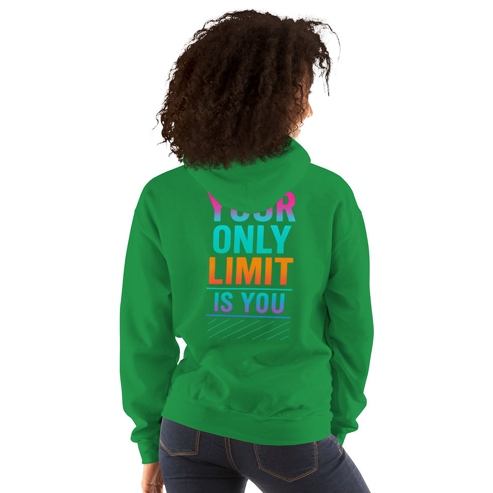 Thumbnail: Your Only Limit Is You – Unisex Motivational Hoodie | Gildan Heavy Blend