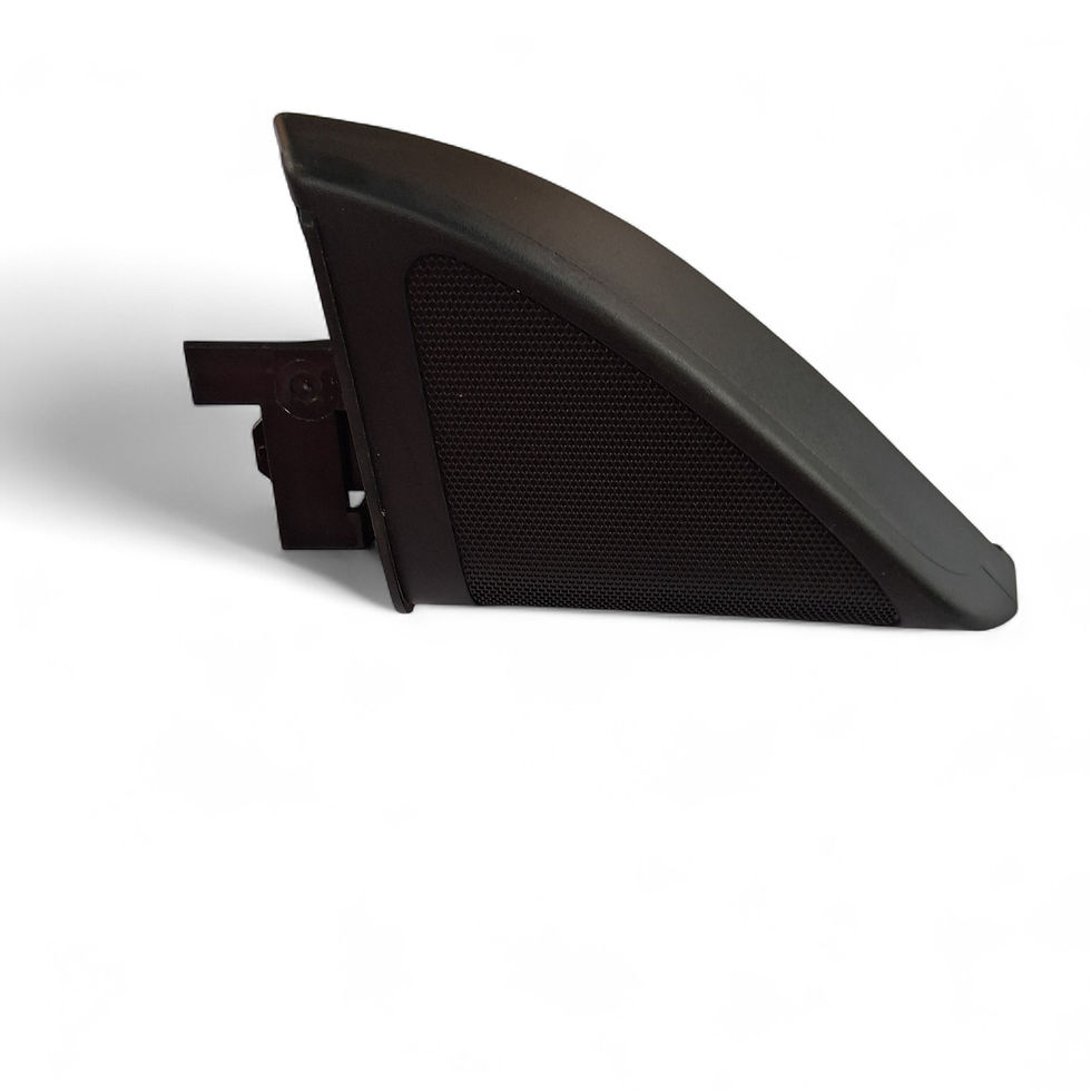 Black plastic car part