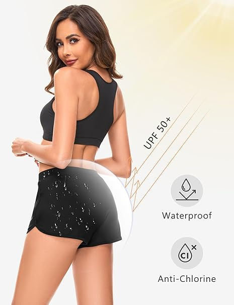Thumbnail: Leovqn Period Swimwear Shorts Menstrual Leakproof Swim Bathing Suit Built-in