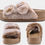 Thumbnail: KuaiLu Women’s Fluff Platform Open Toe Slipper with Arch Support