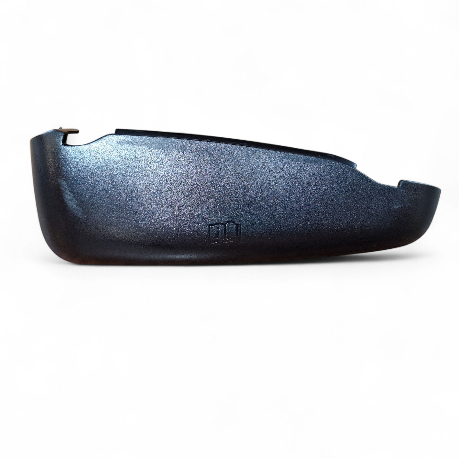 Black plastic car part