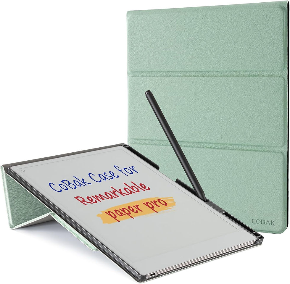 CoBak Case for Remarkable Paper Pro with Pen Holder & Stand – Agave Green