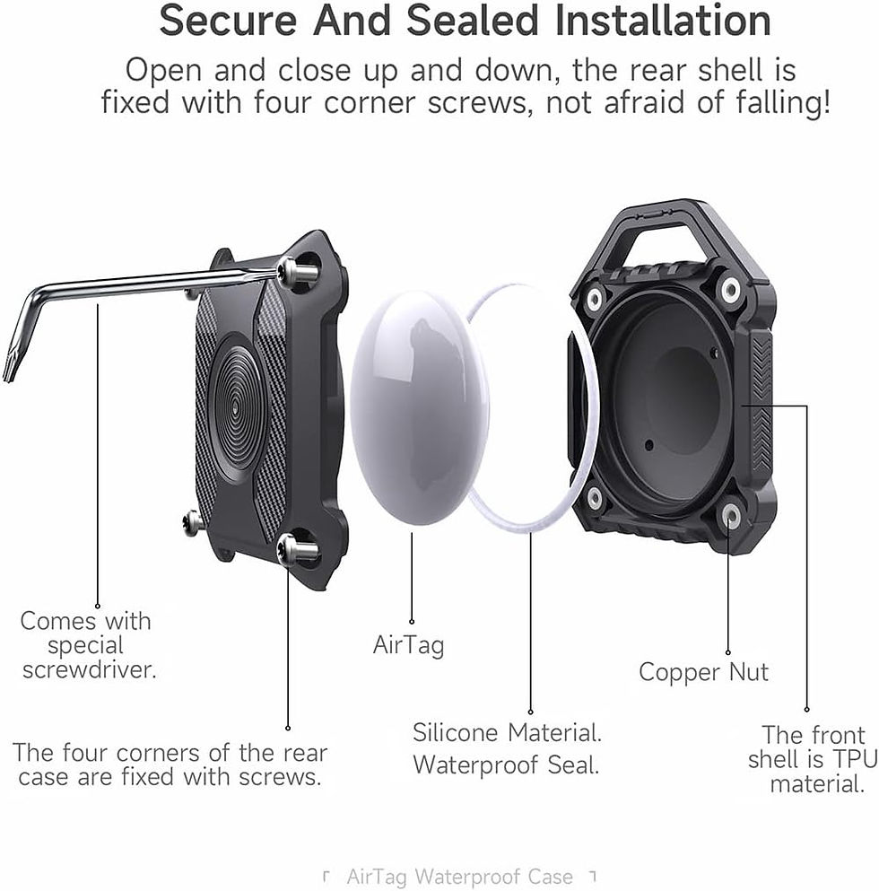 Thumbnail: Pippa & Max Waterproof IP68 AirTag Holder for Pets - 360° Full Protection