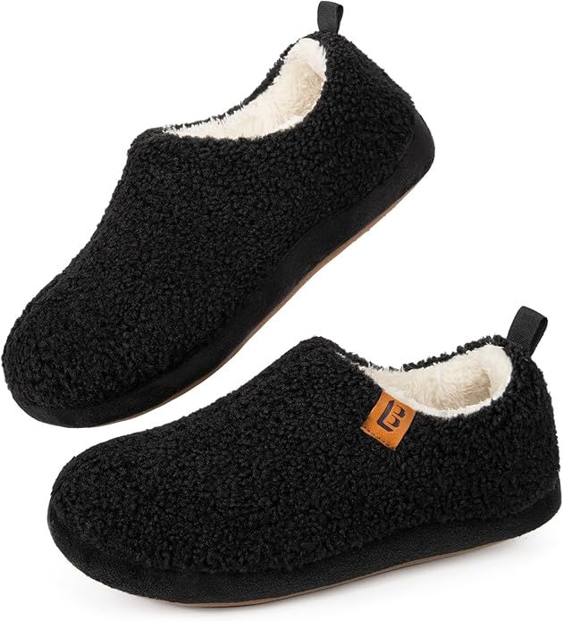 LongBay Women’s Cozy Slippers Fuzzy Memory Foam Slip-On Warm Plush Lining