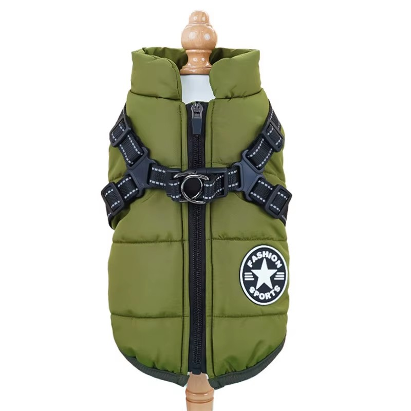 Thumbnail: V Pet BR Waterproof Winter Dog Coat with Built-in Harness – Warm Jacket