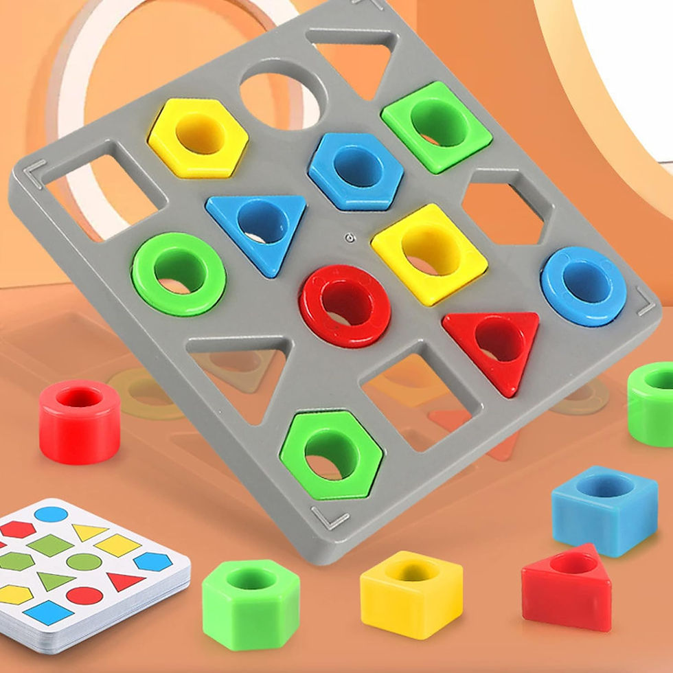 Colorful shape sorter toy