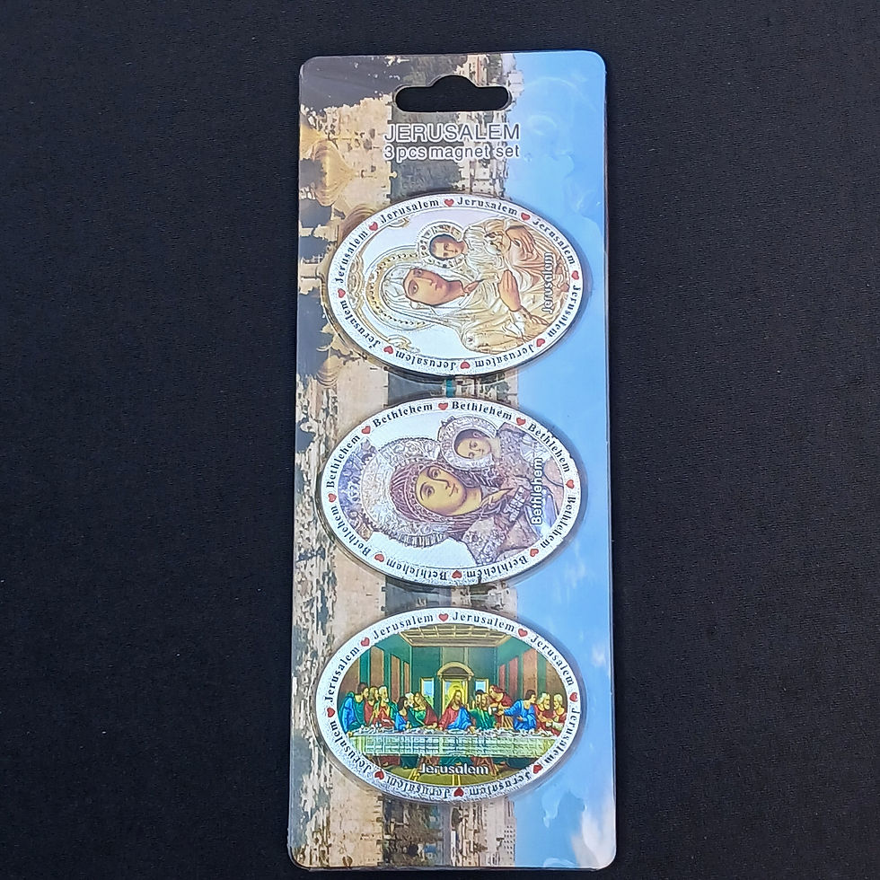 Thumbnail: Jerusalem & Bethlehem Holy Land 3pcs Fridge Magnet Set | Christian Souvenir Gift