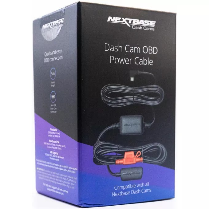 Nextbase Dash Cam OBD Power Cable | Easy Install Hardwire Kit Alternative | 5m
