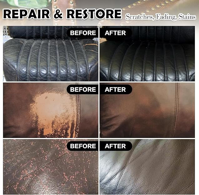 Thumbnail: SIHOOPE Dark Brown Leather Repair & Restoration Kit – Cleaner, Balm, Conditioner