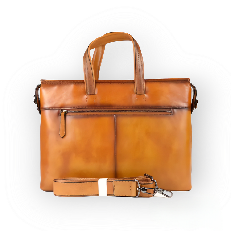 Thumbnail: Oil wax leather office bag 