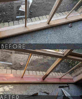 Window bottom sill replacement and partial replacement of window bars