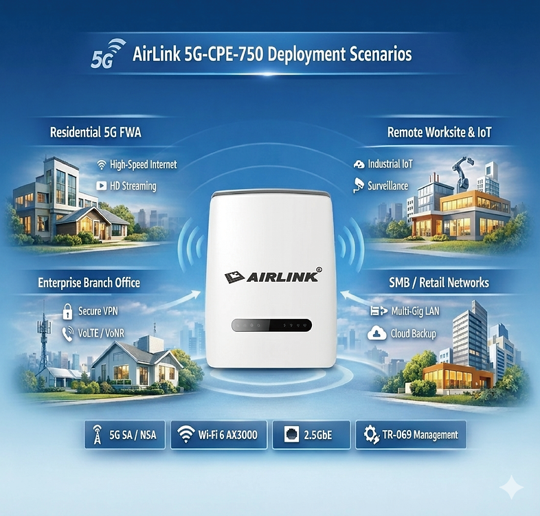 Carrier-Grade 5G Indoor CPE for ISP Enterprise Deployment