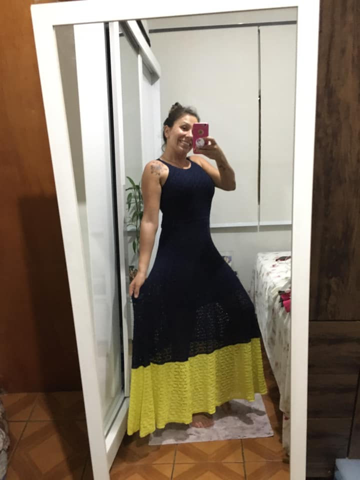 Miniatura: Vestido Tricot Bicolor