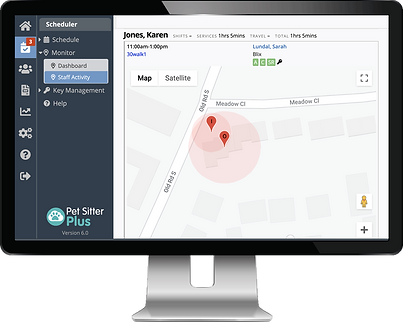 Computer showing service item configuration for dog walking software for dog walkers cat and pet sitters