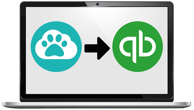 computer showing quickbooks integration tools for dog walker software in Pet Sitter Plus