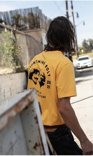 Thumbnail: Lightning Bolt surf  50yrs Anniversary yellow Tee