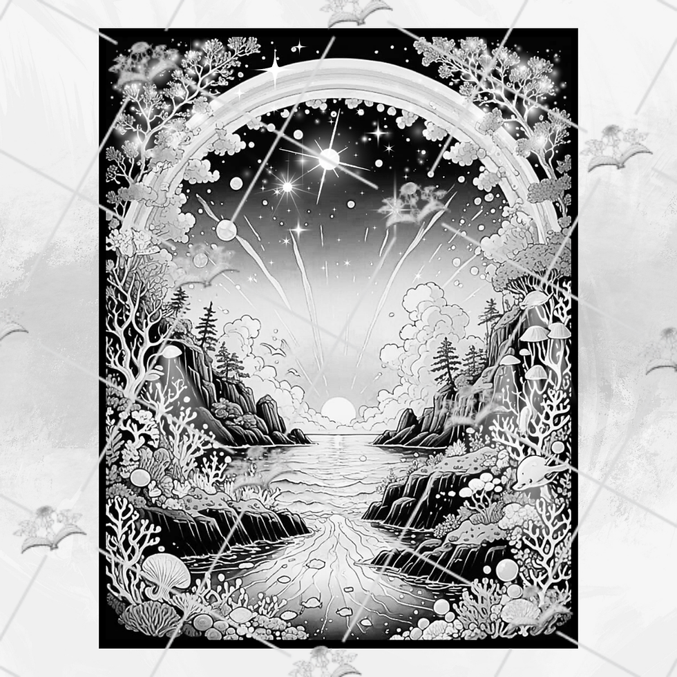Thumbnail: Prismarine Realms adult coloring books sample