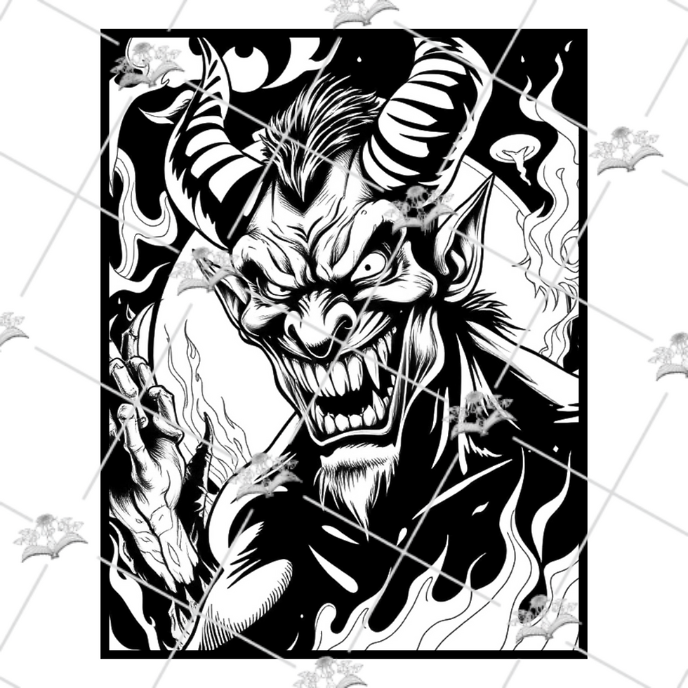 Thumbnail: Haunting Demons coloring page