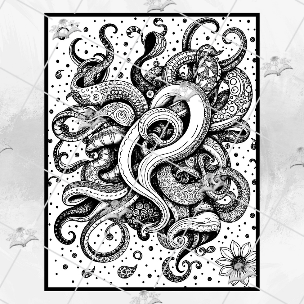 Thumbnail: The Abstractiverse adult coloring book sample