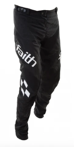 Faith Eclipse Race Pants Black and White Launch BMX Bicycles