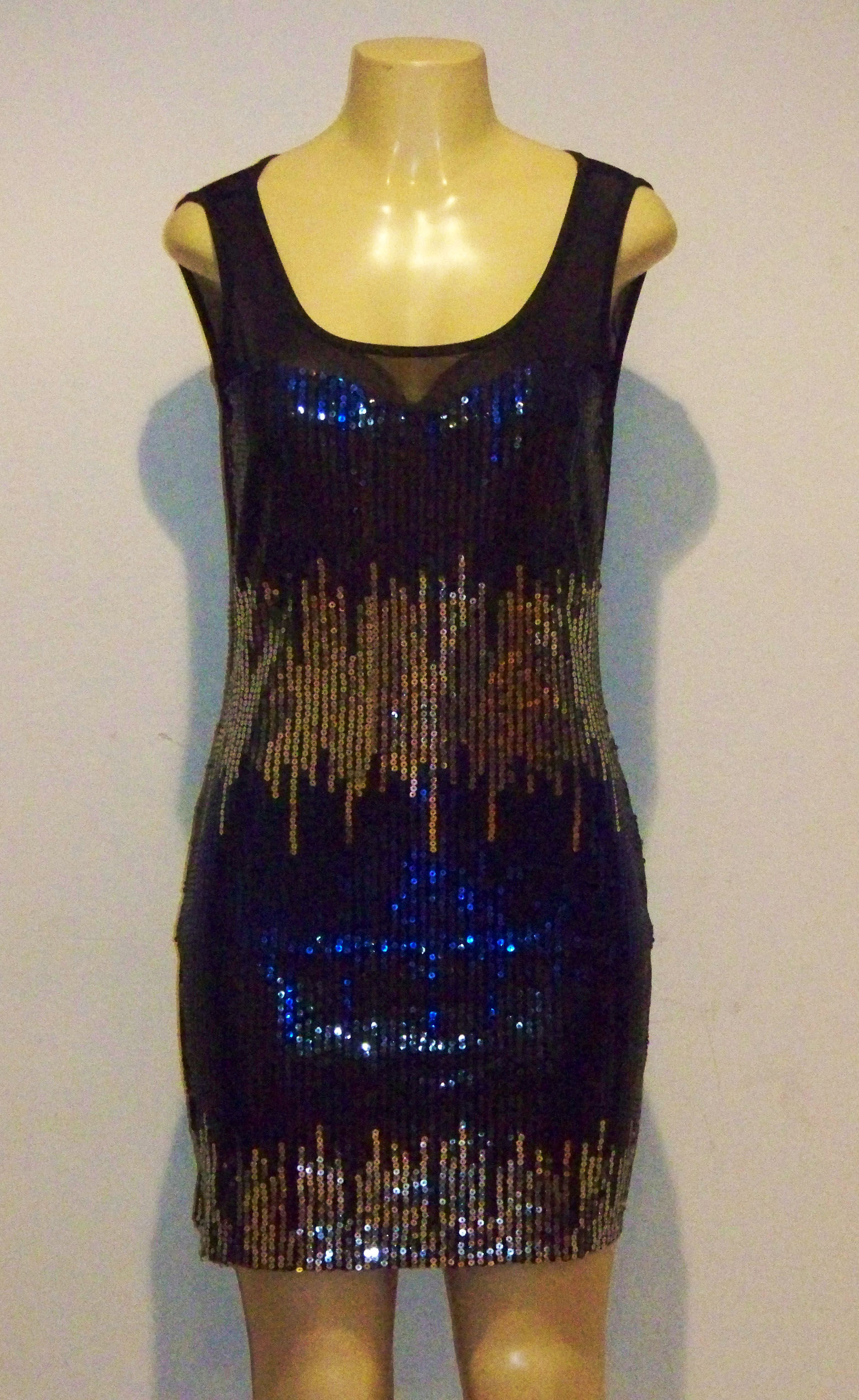 VENUS & MARS BLUE SHIMMER SEQUIN PARTY DRESS