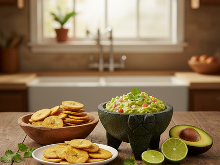 Recipe: Crispy Tostones with Guacamole (Quick Version using Iselitas Plantain Chips)