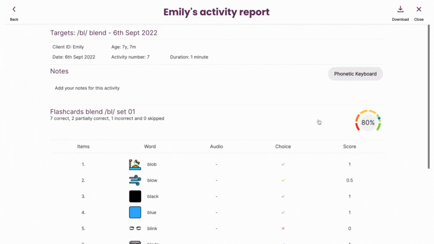 Voca Quest - Automatic Activity Report