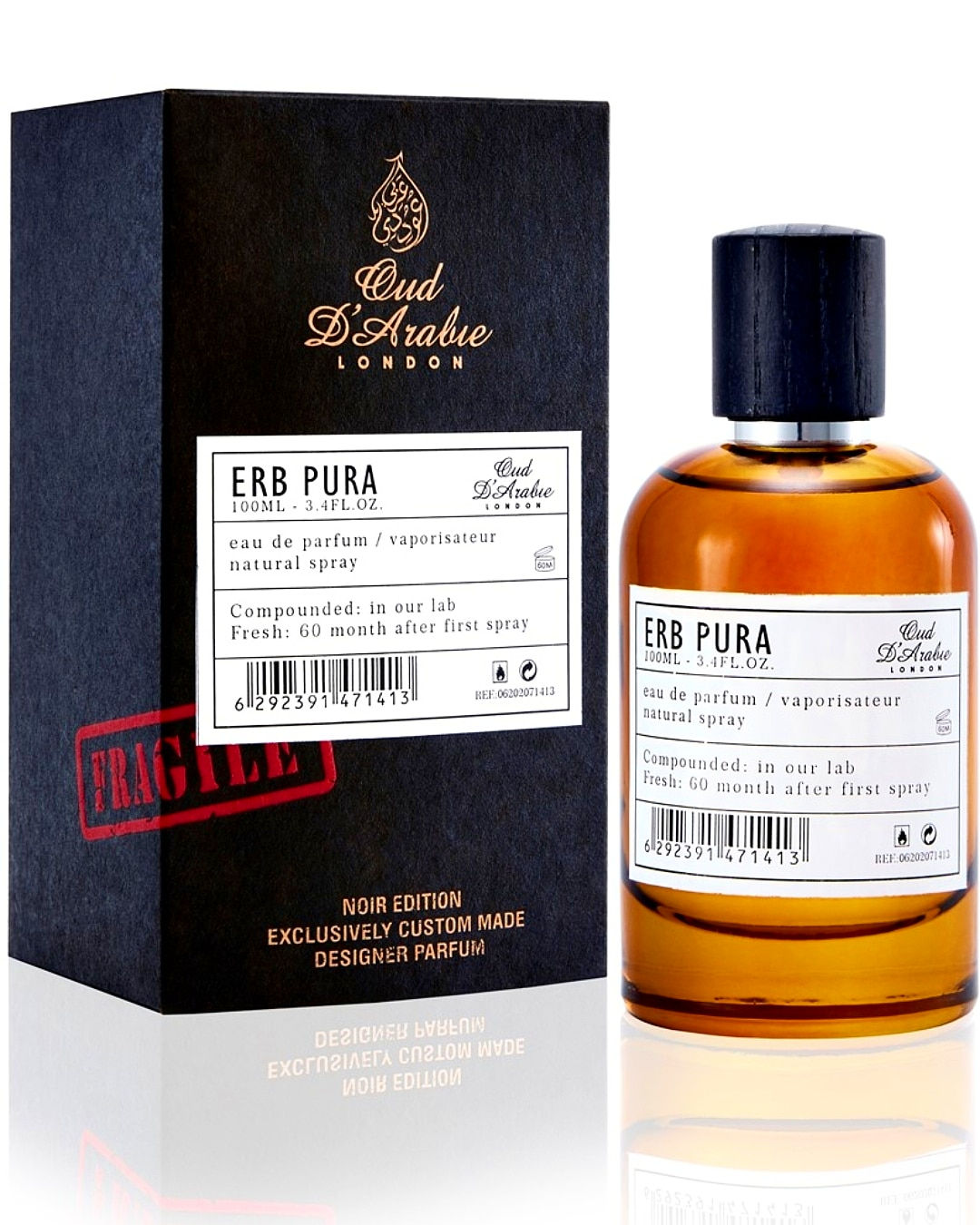 ERB PURA (Unisex) 100ml EDP Spray Perfume by Oud D'Arabie London