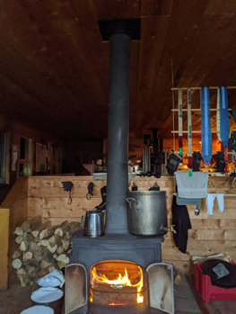 Skinner Hut interior. Photo by Jim Chamberlin.