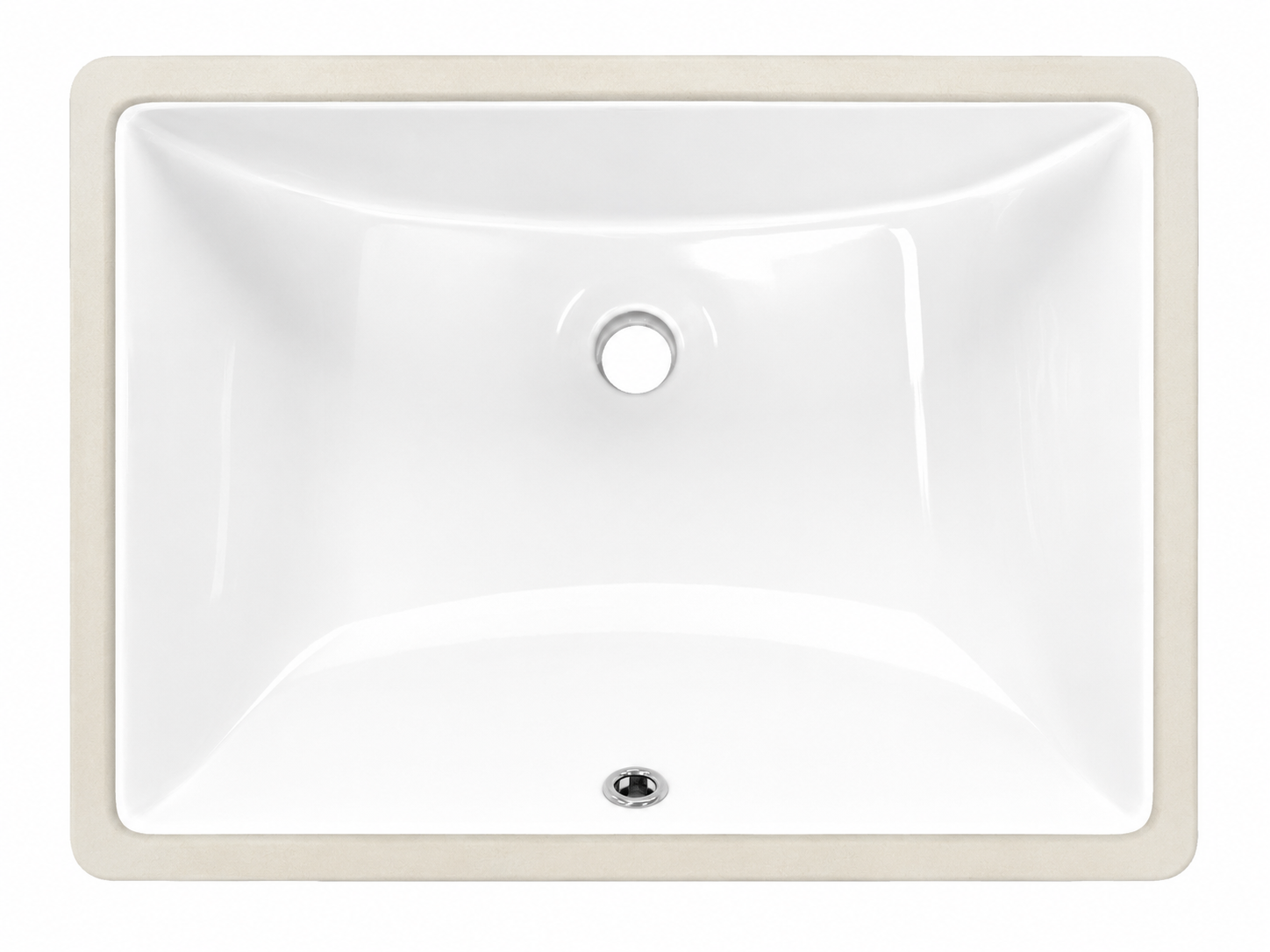 Rectangular Ceramic Undermount Vanity Sink