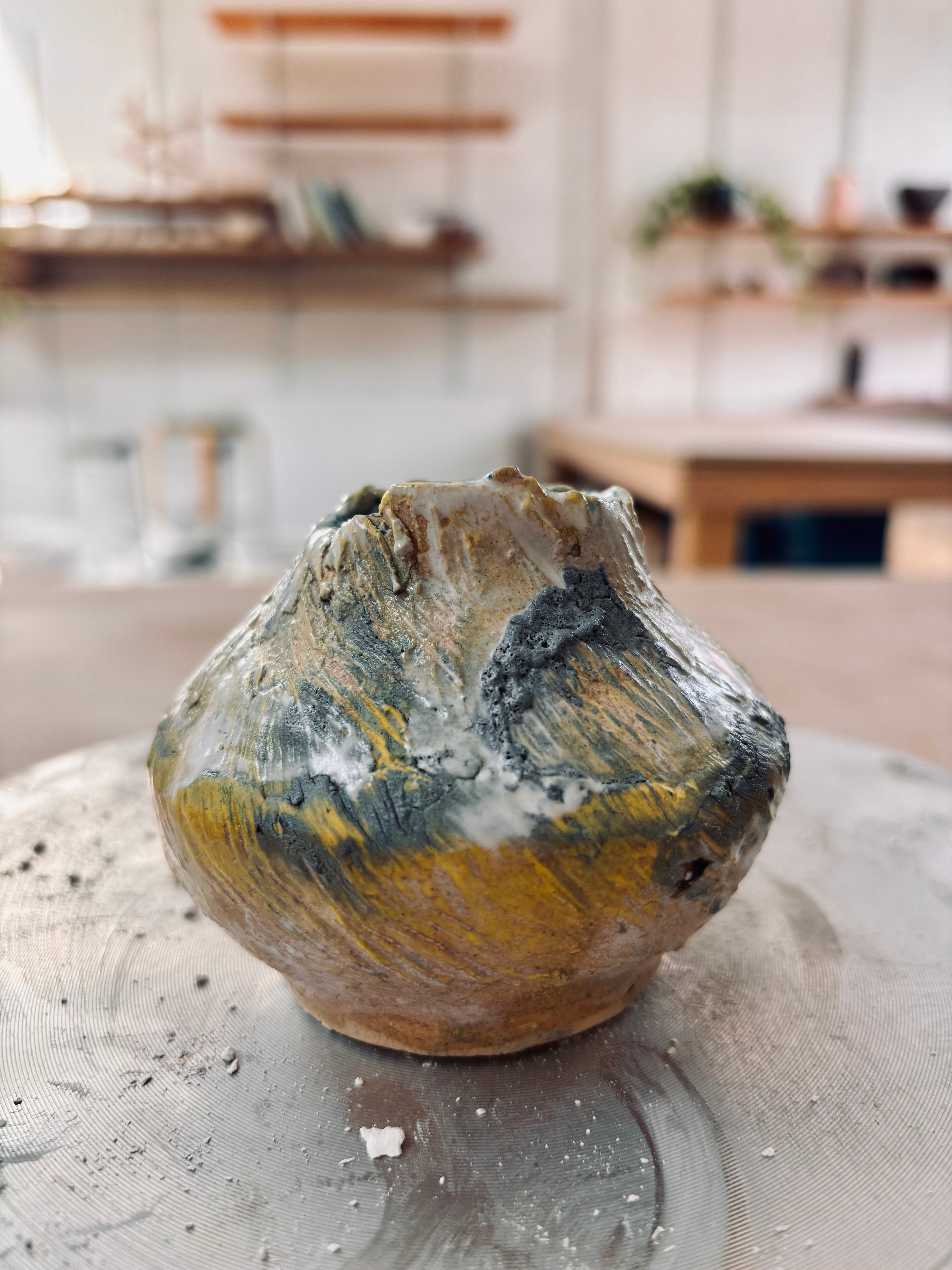 Small jar, a delicate soul trapped with in a turbulent world with sparse beauty 